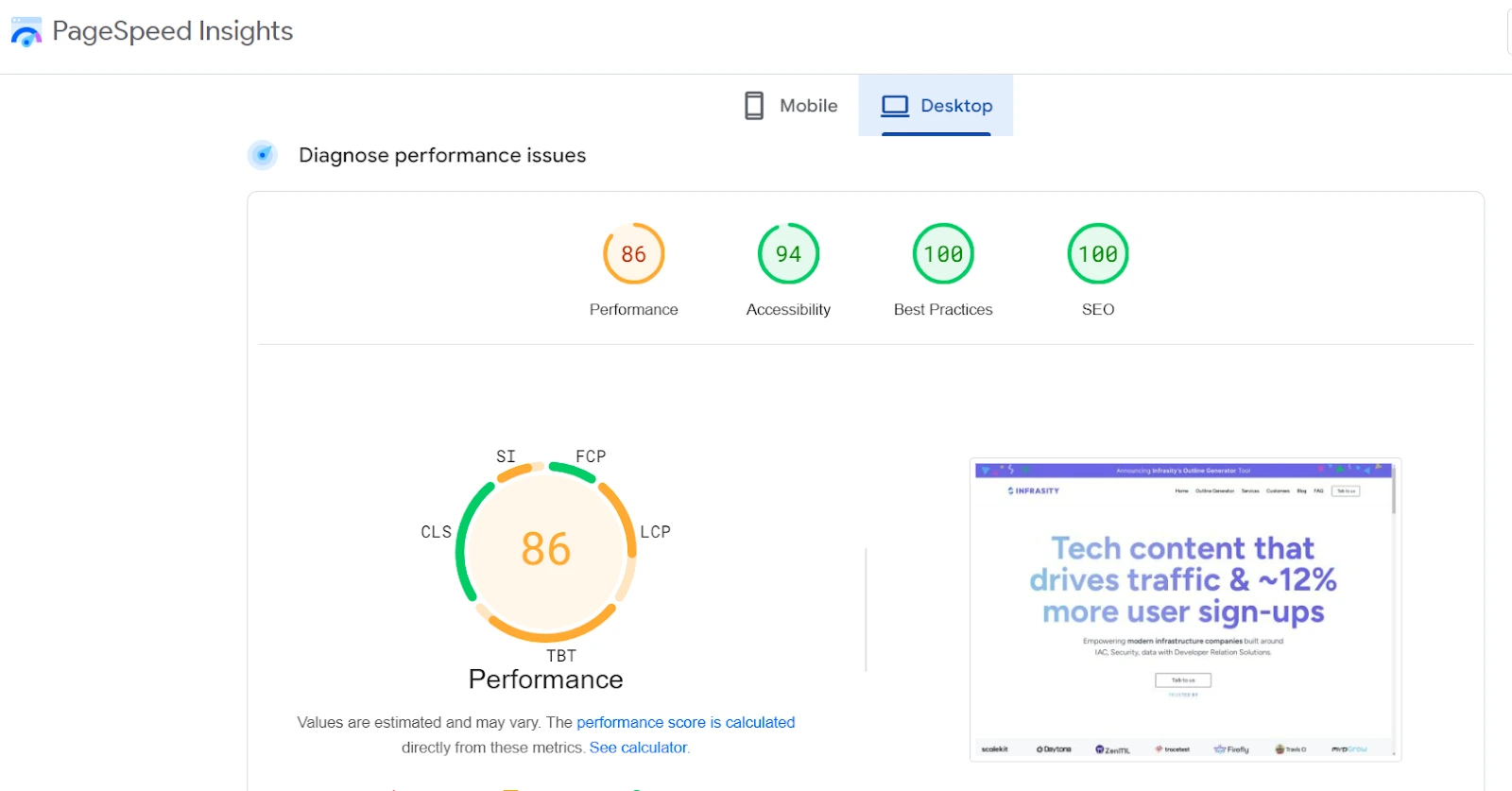 PageSpeed Insights